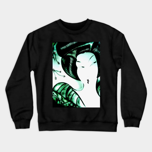 jade oriental midnight geisha  ,,,,House of Harlequin Crewneck Sweatshirt by jacquline8689